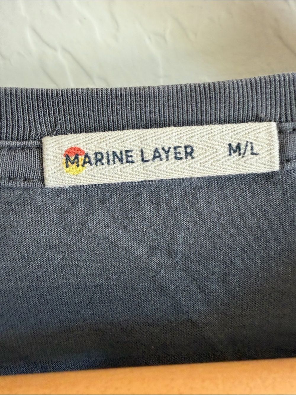 Marine Layer San Francisco "Surprisingly Cold" Long Sleeve Graphic Tee Charcoal - Picture 3 of 4